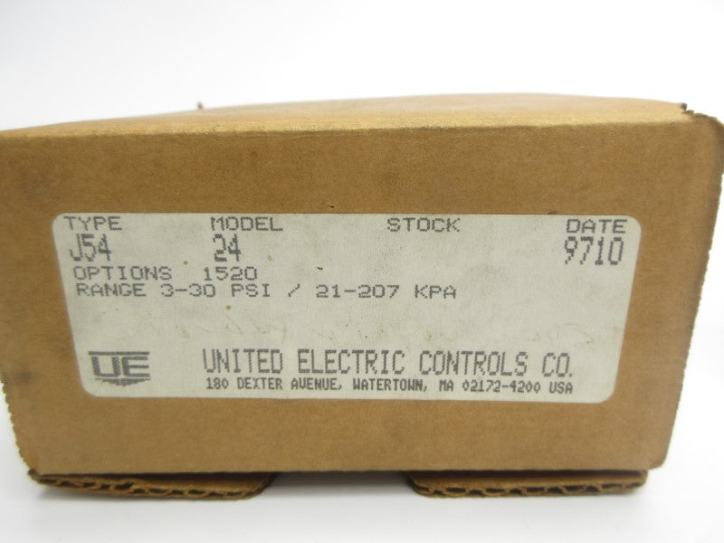 UNITED ELECTRIC J54-24 277VAC 15A 3-30PSI NSMP