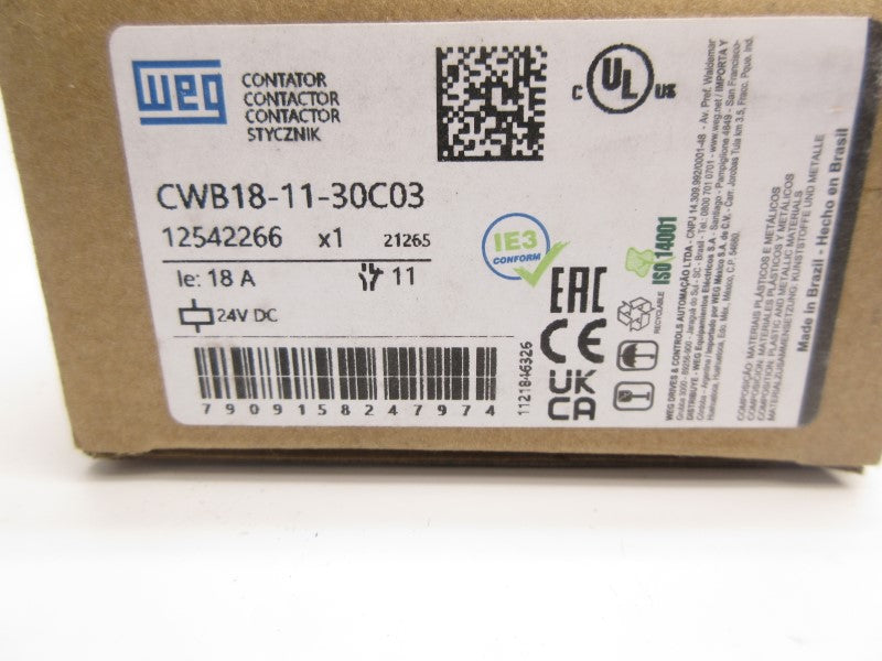 WEG CWB18-11-30C03 24VDC 18A NSMP