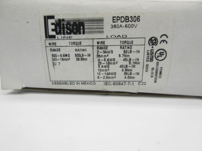 EDISON EPDB306 600V 380A NSMP