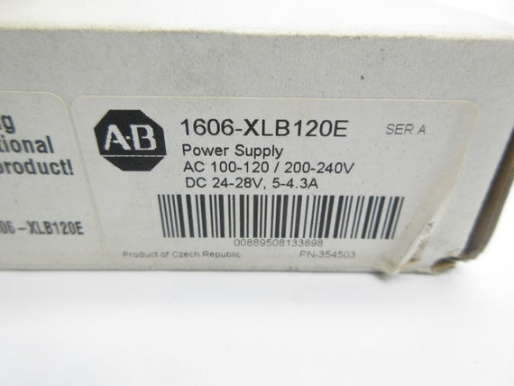 ALLEN BRADLEY 1606-XLB120E SER. A 100-120/200-240V 2.4/1.2A NSMP