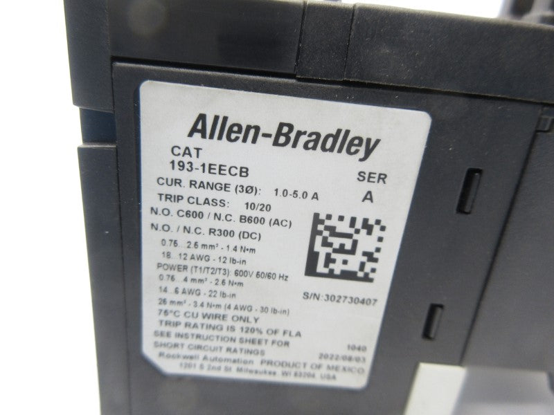 ALLEN BRADLEY 193-1EECB SER. A 1.0-5.0A NSNP