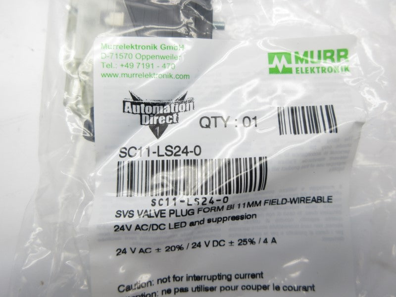 MURR ELEKTRONIK SC11-LS24-0 24VAC/DC 4A NSMP