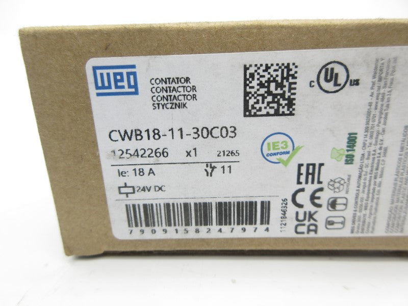 WEG CWB18-11-30C03 24VDC 18A NSFS