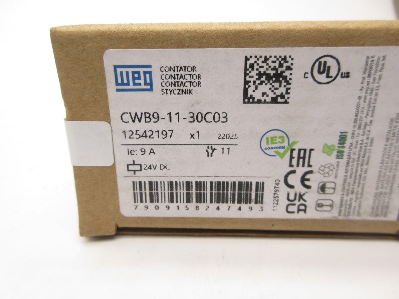 WEG CWB9-11-30C03 24VDC 9A NSFS
