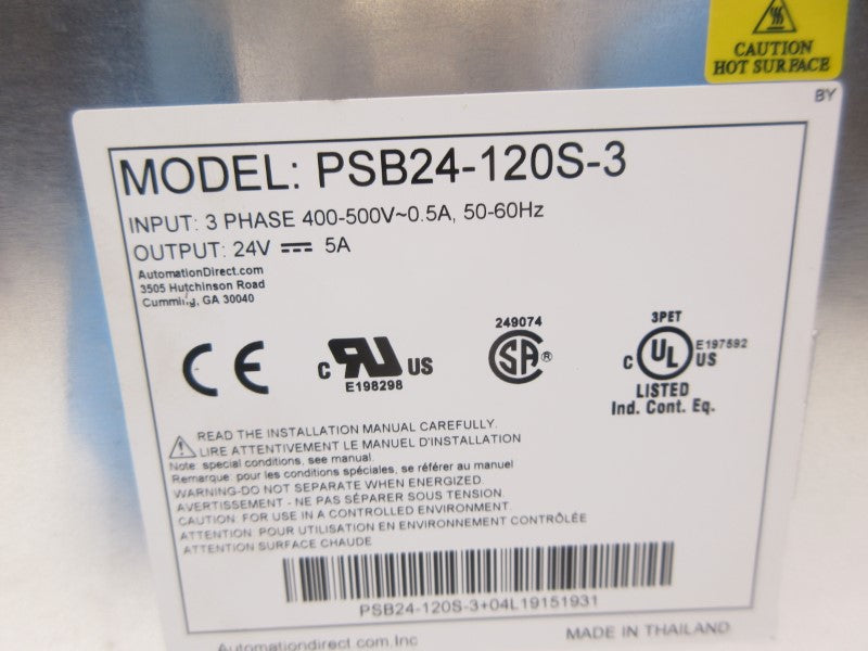 RHINO PSB24-120S-3 400-500V 0.5A NSNP