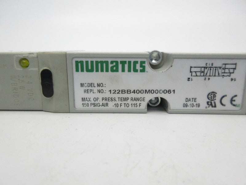 NUMATICS 122BB400M000061 24VDC 150PSI NSNP