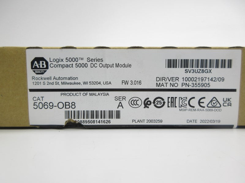 ALLEN BRADLEY 5069-OB8 SER. A F/W 3.016 NSMP