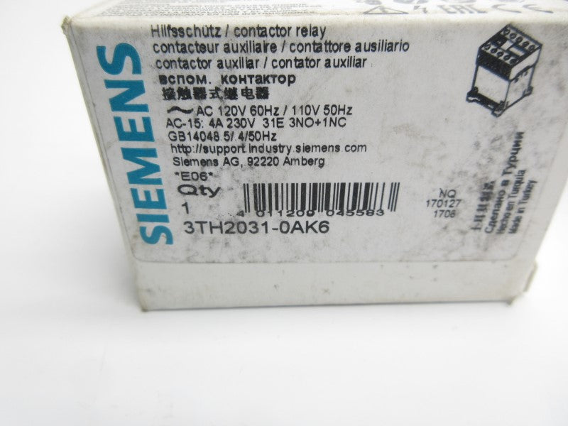 SIEMENS 3TH2031-0AK6 110/10V NSMP