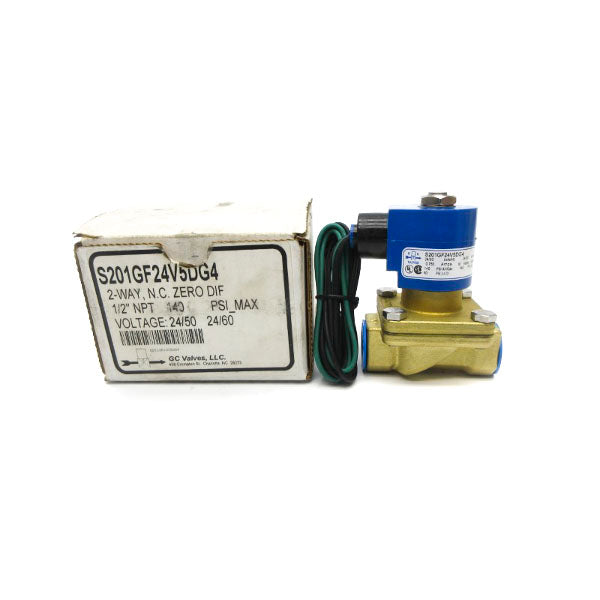 GC VALVES S201GF24V5DG4 24VAC .750A 140PSI 1/2" NSMP