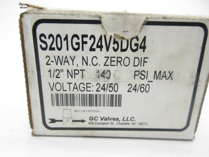 GC VALVES S201GF24V5DG4 24VAC .750A 140PSI 1/2" NSMP