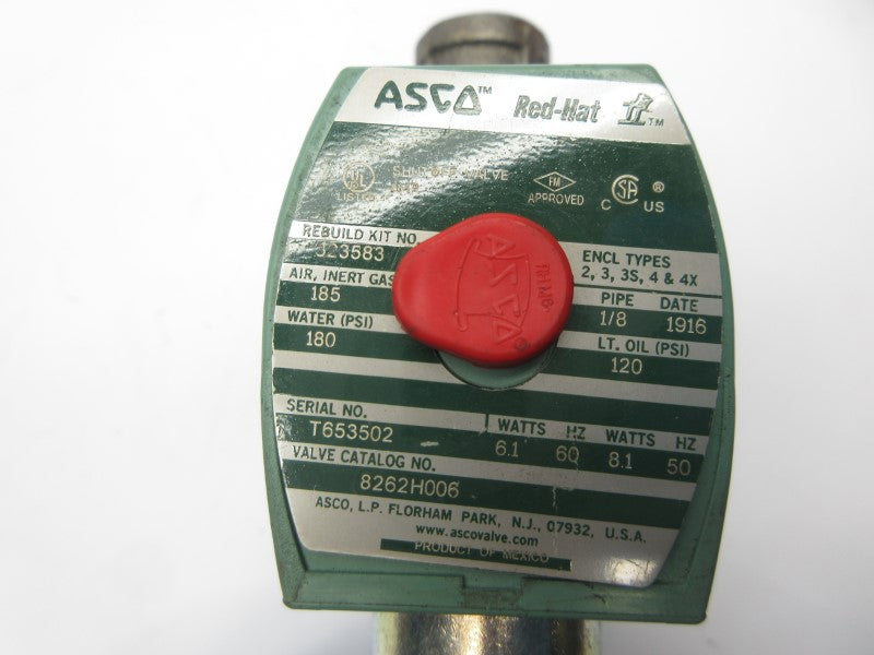 ASCO 8262H006 110/120V 120-185PSI 1/8" NSNP