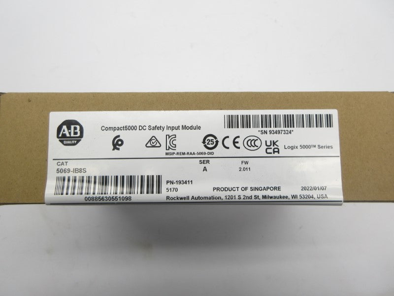 ALLEN BRADLEY 5069-IB8S SER. A F/W 2.011 NSFS