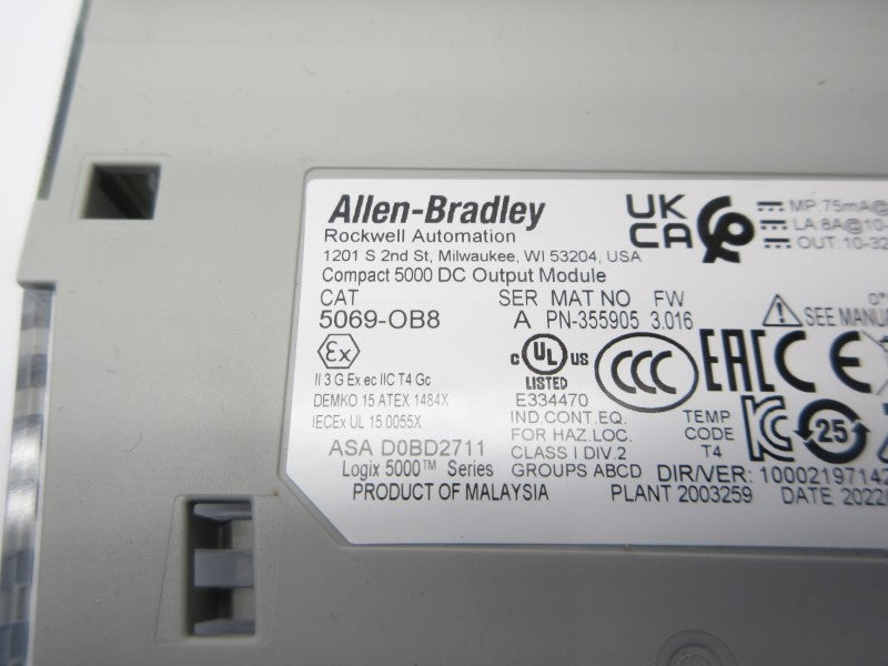 ALLEN BRADLEY 5069-OB8 SER. A F/W 3.016 NSNP