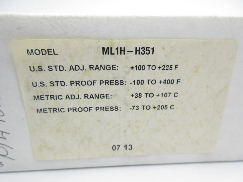 BARKSDALE ML1H-H351 480VAC 3A 100-225'F NSMP