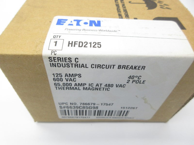 EATON HFD2125 SER. C 600VAC 125A NSMP