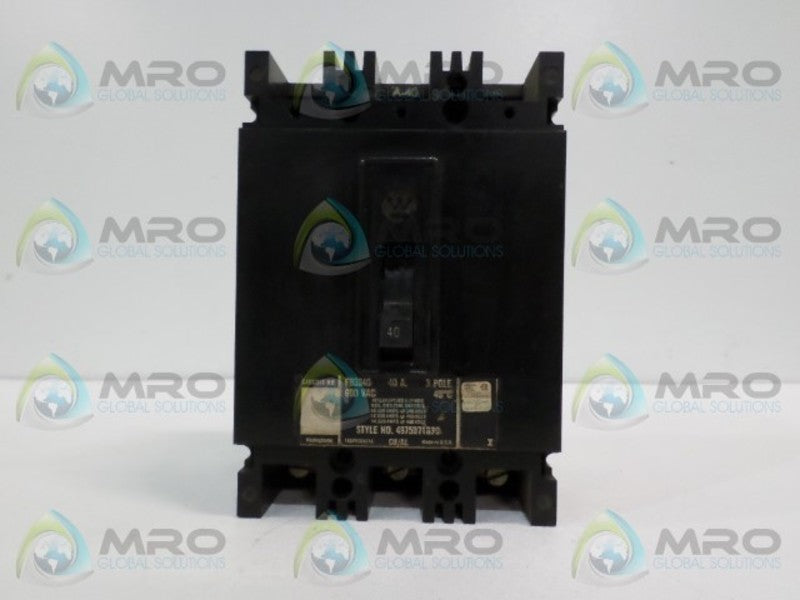 WESTINGHOUSE FN3040 CIRCUIT BREAKER 40A UNMP