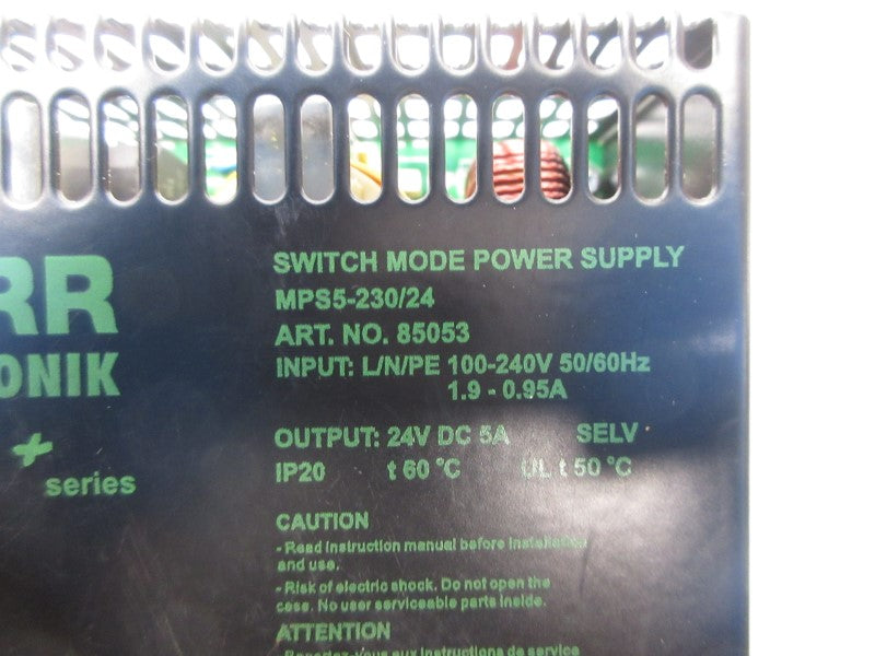 MURR ELEKTRONIK MPS5-230/24 85053 100-240V 1.9-0.95A NSNP