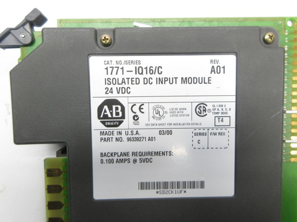 ALLEN BRADLEY 1771-IQ16 SER. C 24VDC REV. A01 NSNP