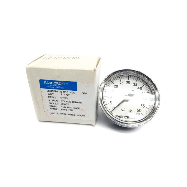 ASHCROFT 25W1001TH01BXUC60# 0-60PSI 2-1/2" NSMP