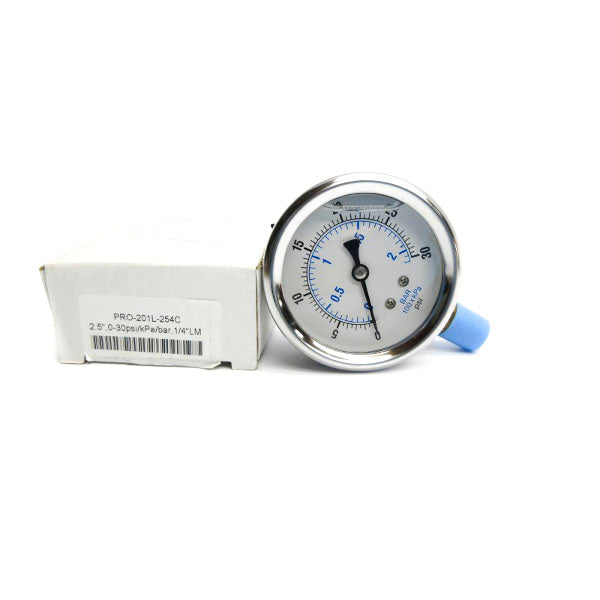 GAUGE PRO-201L-254C 0-30PSI 2.5" NSMP