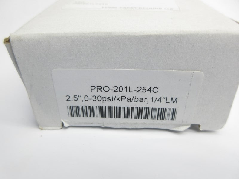 GAUGE PRO-201L-254C 0-30PSI 2.5" NSMP