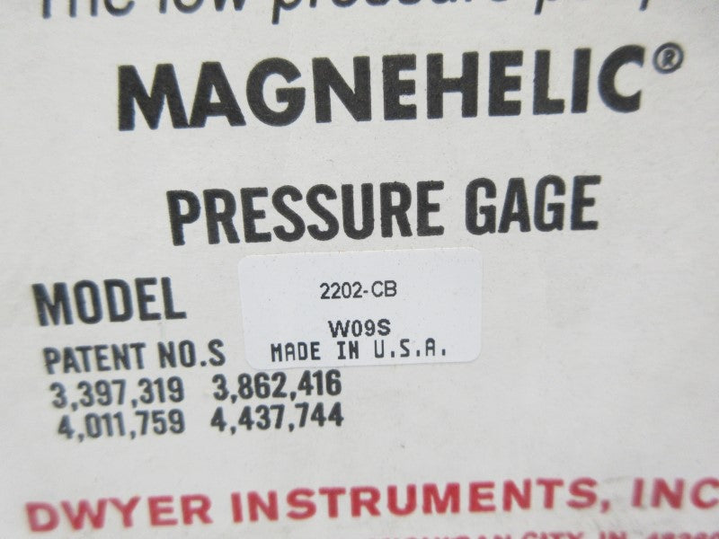 DWYER 2202-CB 15PSI 0-2.0 NSMP
