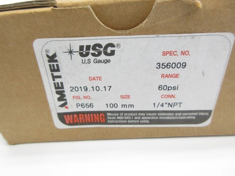 AMETEK 356009 60PSI 1/4" NSMP