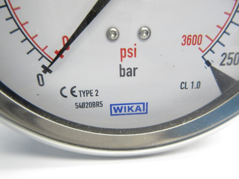 WIKA 54020BR5 EN837-1 0-3600PSI NSNP