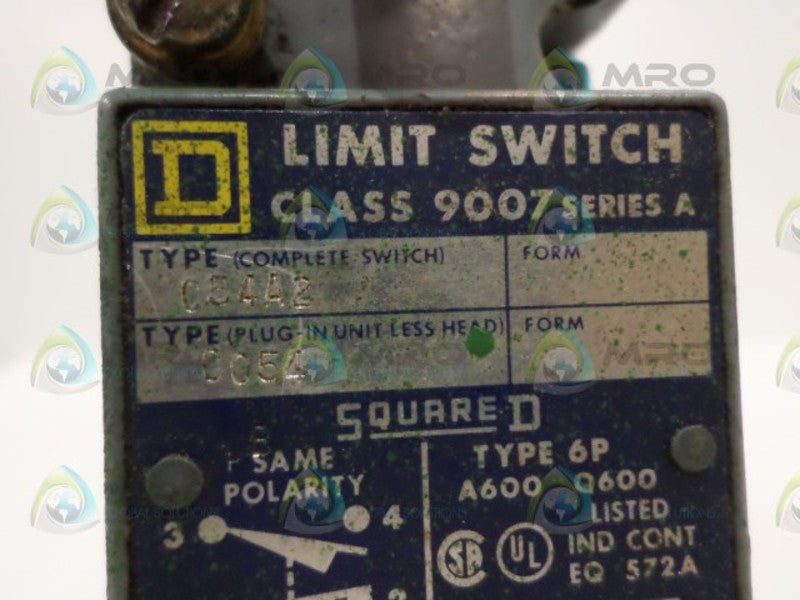 SQUARE D 9007-C5442 LIMIT SWITCH UNMP