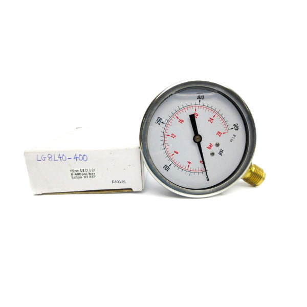 GAUGE S/BC1.6GF 0-400PSI 100MM NSMP