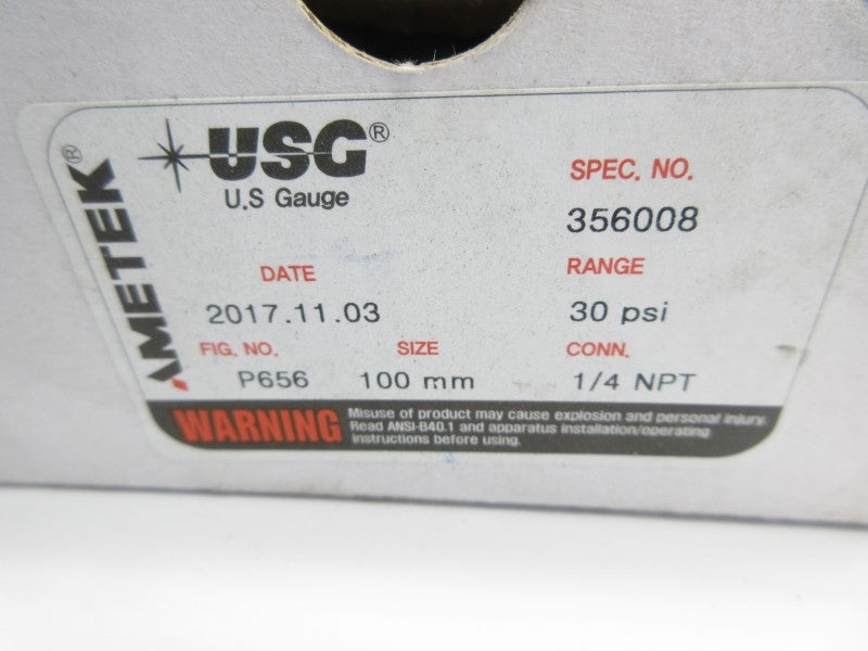 AMETEK 356008 30PSI 1/4" NSMP