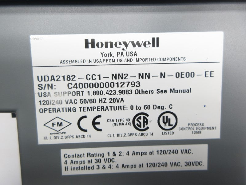 HONEYWELL UDA2182-CC1-NN2-NN-N-0E00-EE 120/240VAC NSNP