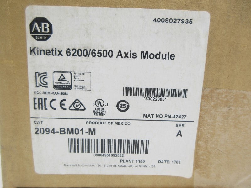 ALLEN BRADLEY 2094-BM01-M SER. A 95-264VAC 0.75A NSMP