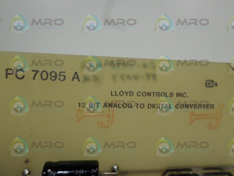 LLOYD CONTROLS REDCO PC7095A 12 BIT ANALOG TO DIGITAL CONVERTER NSNP