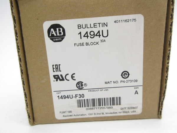 ALLEN BRADLEY 1494U-F30 SER. A 30A (BR/WH) NSMP