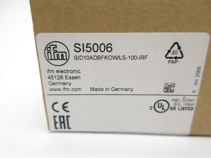 IFM EFECTOR SID10ADBFKOW/LS-100-IRF SI5006 NSFS