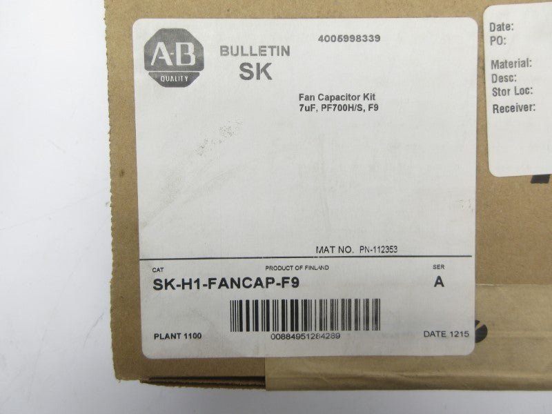 ALLEN BRADLEY SK-H1-FANCAP-F9 SER. A (BR/WH) NSFS