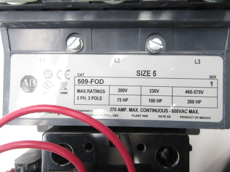 ALLEN BRADLEY 509-FOD SER. 1 110/115-120V 270A NSNP