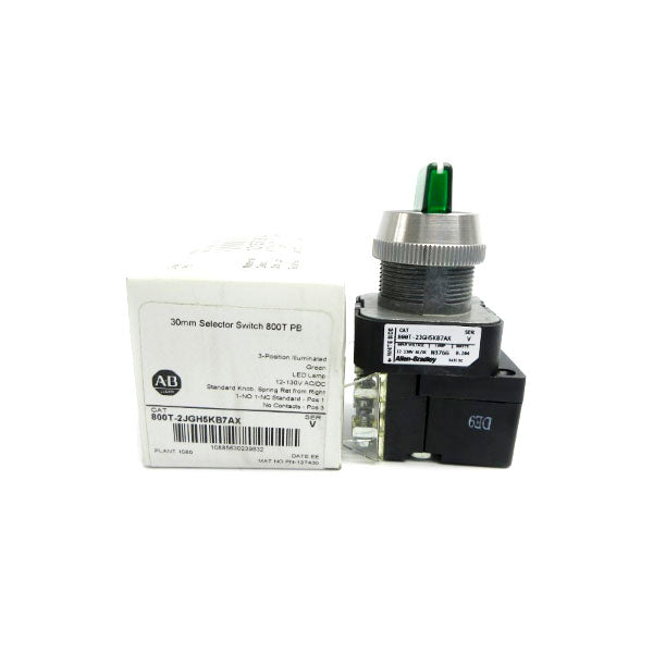ALLEN BRADLEY 800T-2JGH5KB7AX SER. V 12-130VAC/DC (WH) NSMP
