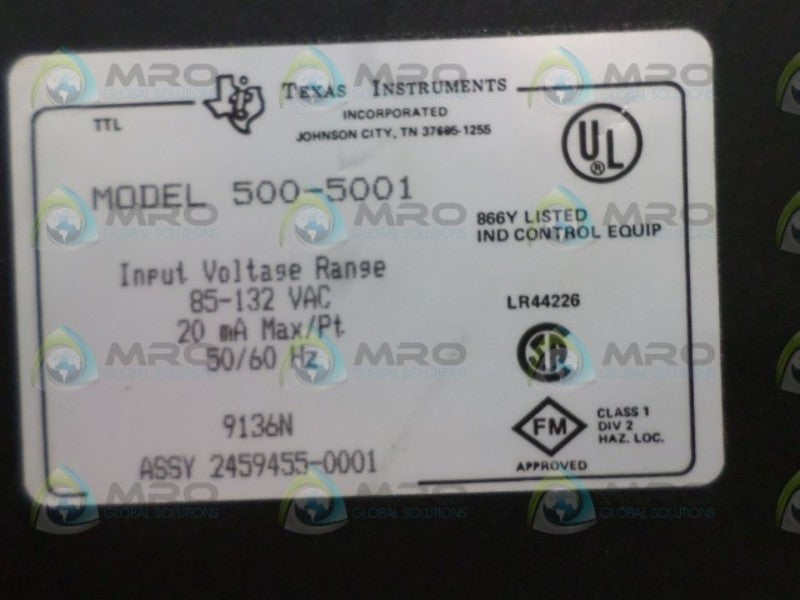 TEXAS INSTRUMENT 500-5001 85-132VAC NSNP