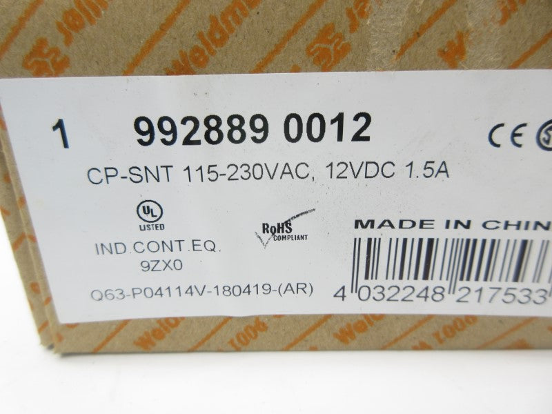 WEIDMULLER 9928890012 115-230VAC 1.5A NSMP