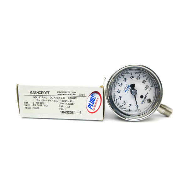 ASHCROFT 25-1009-SW-02L-100BR-XLL 100BR 2-1/2" NSMP
