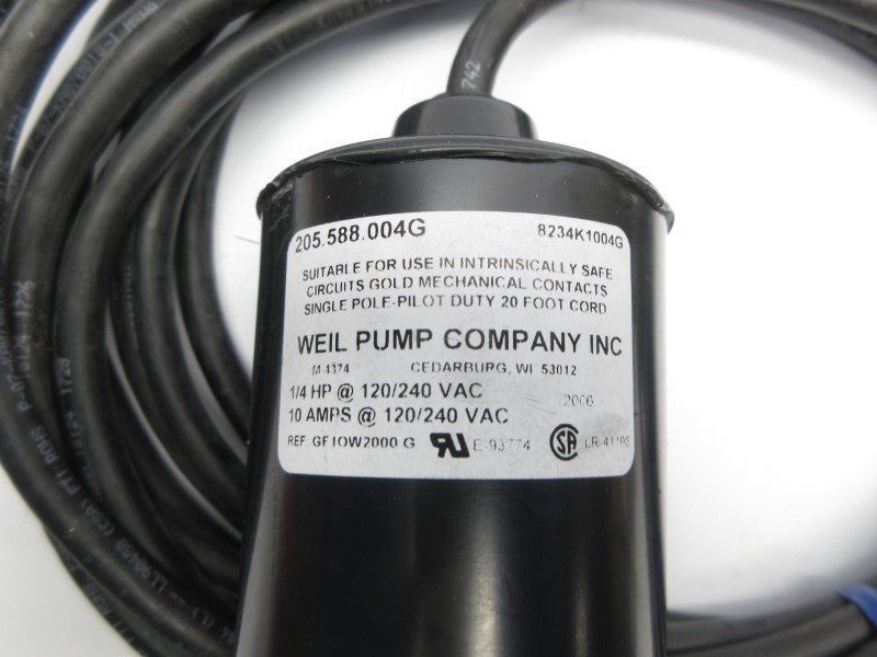 WEIL PUMP 205.588.004G 120/240VAC 10A NSNP