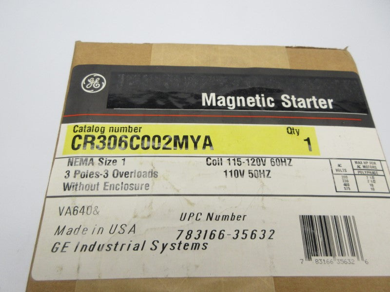 GENERAL ELECTRIC CR306C002MYA 110/115-120V NSFS