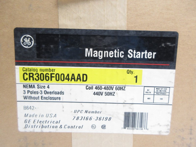 GENERAL ELECTRIC CR306F004AAD 440/460-480V NSMP