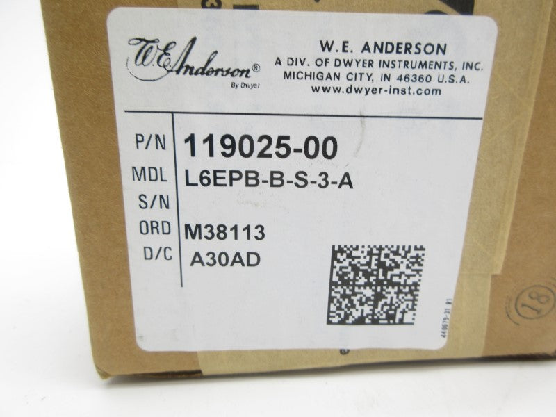 W.E. ANDERSON L6EPB-B-S-3-A 119025-00 NSMP