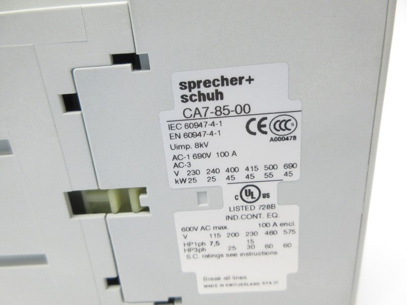 SPRECHER+SCHUH CA7-85-00 110/120V NSNP