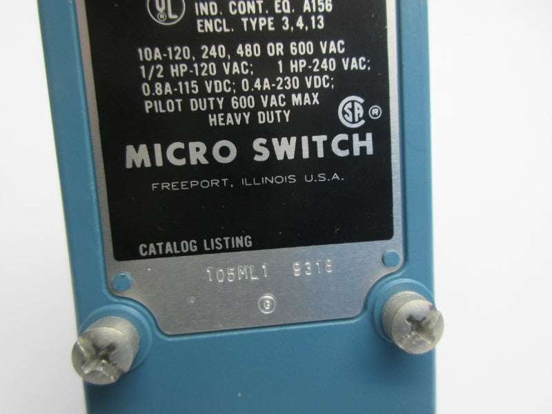 MICRO SWITCH 105ML1 600VAC 10A NSNP