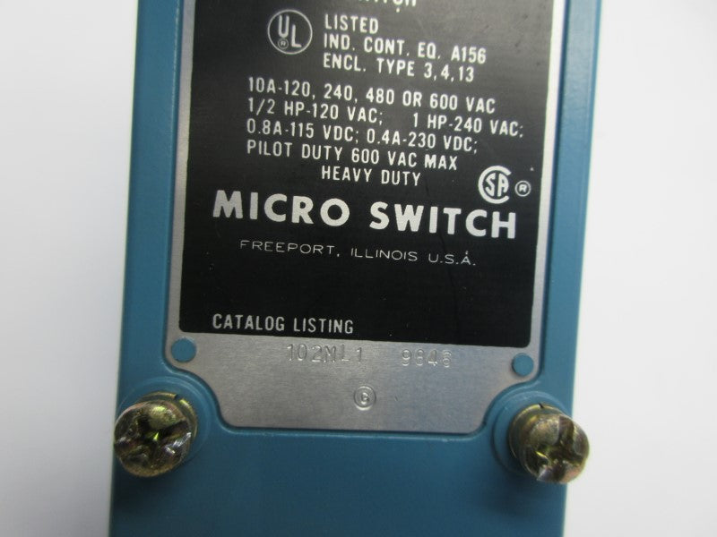 MICRO SWITCH 102ML1 600VAC 10A NSNP