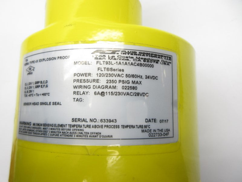 FCI FLT93L-1A1A1AC4B00000 120/230VAC 2350PSI NSNP
